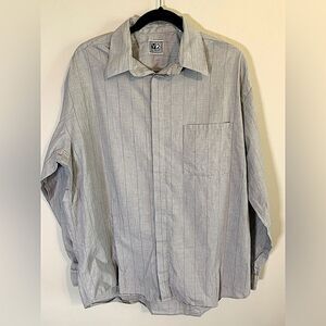 V2 Versace grey striped button down size L